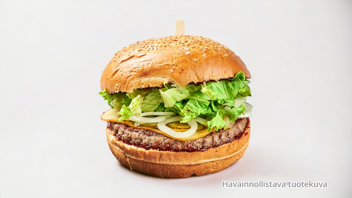 6. Savustajan burger – Naudanlihapihvi, cheddar, smoky BBQ-kastike, maalaisranskala...