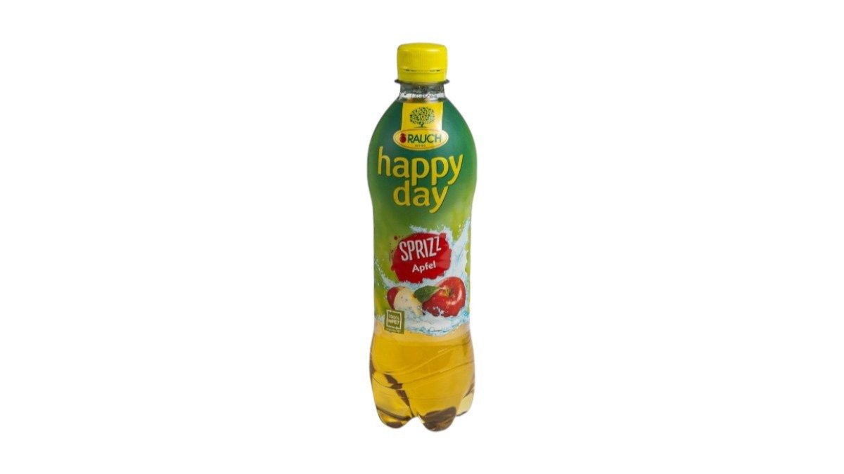 Rauch Happy Day Apfelsaft Gespritzt PET-Flasche 0,5l – Karbonisierter Apfelnektar aus Apfelsaftkonzentrat