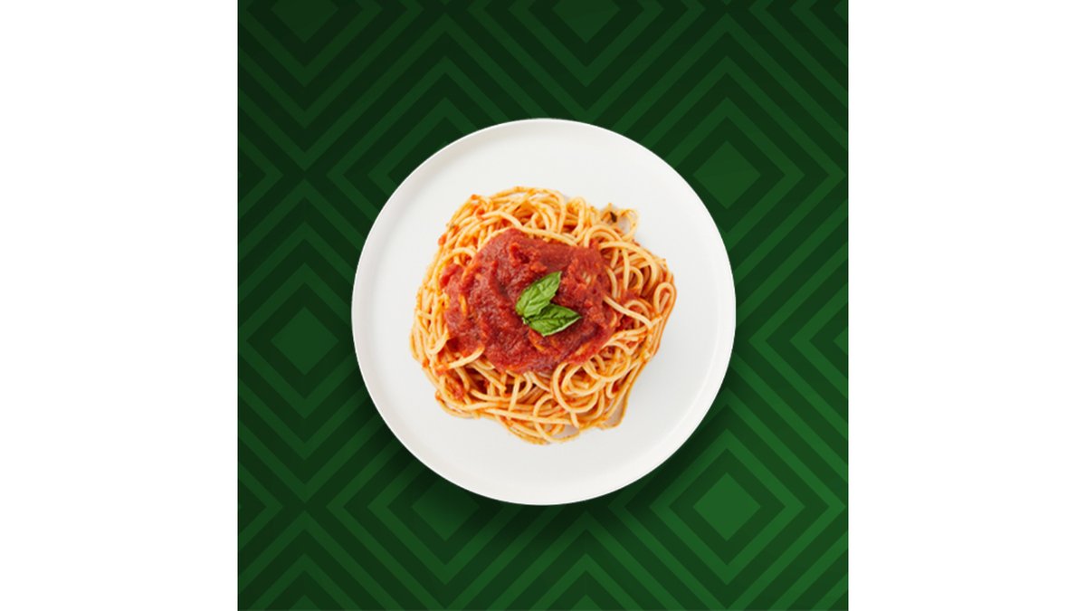 Vegetable Spaghetti – Spaghetti, red sauce, green and red bell peppers, mushrooms...
