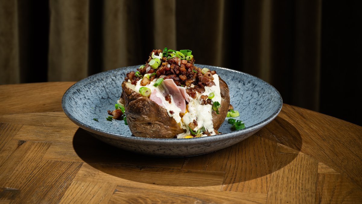 Bakt Potet Bacon og Skinke – Egon Lade