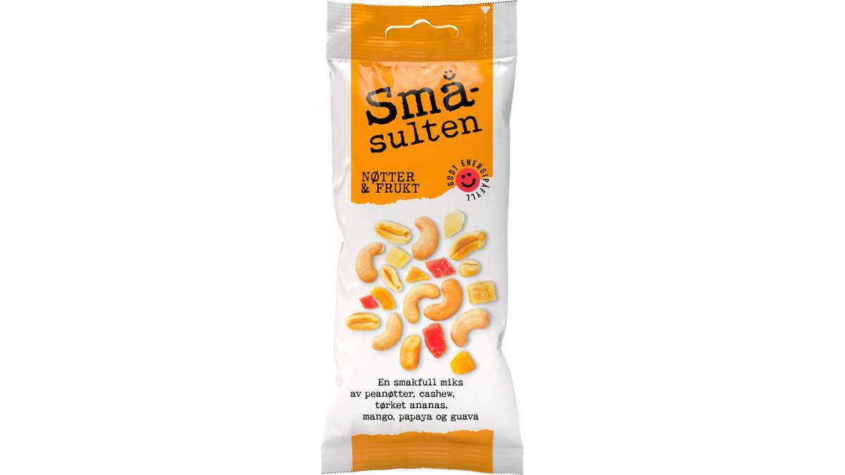 Småsulten Frukt – Småsulten nøtter & frukt er en herlig miks av peanøtter, cas...