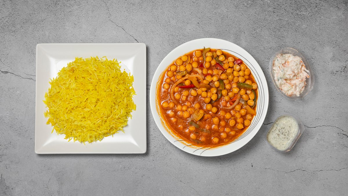 Indisk Channa Masala – Krydret kikærtekarry simret i en smagfuld tomat- og løgsauce...