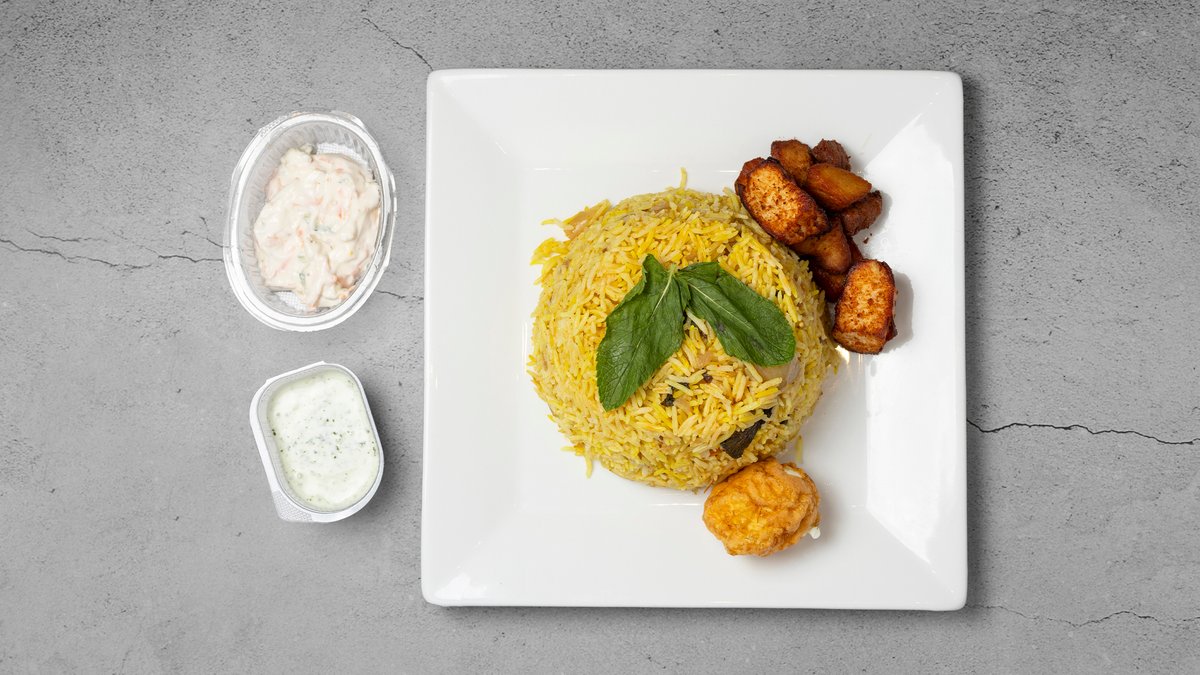 Biryani - Lam – Aromatisk risret med indiske krydderier, yoghurt og citron -...