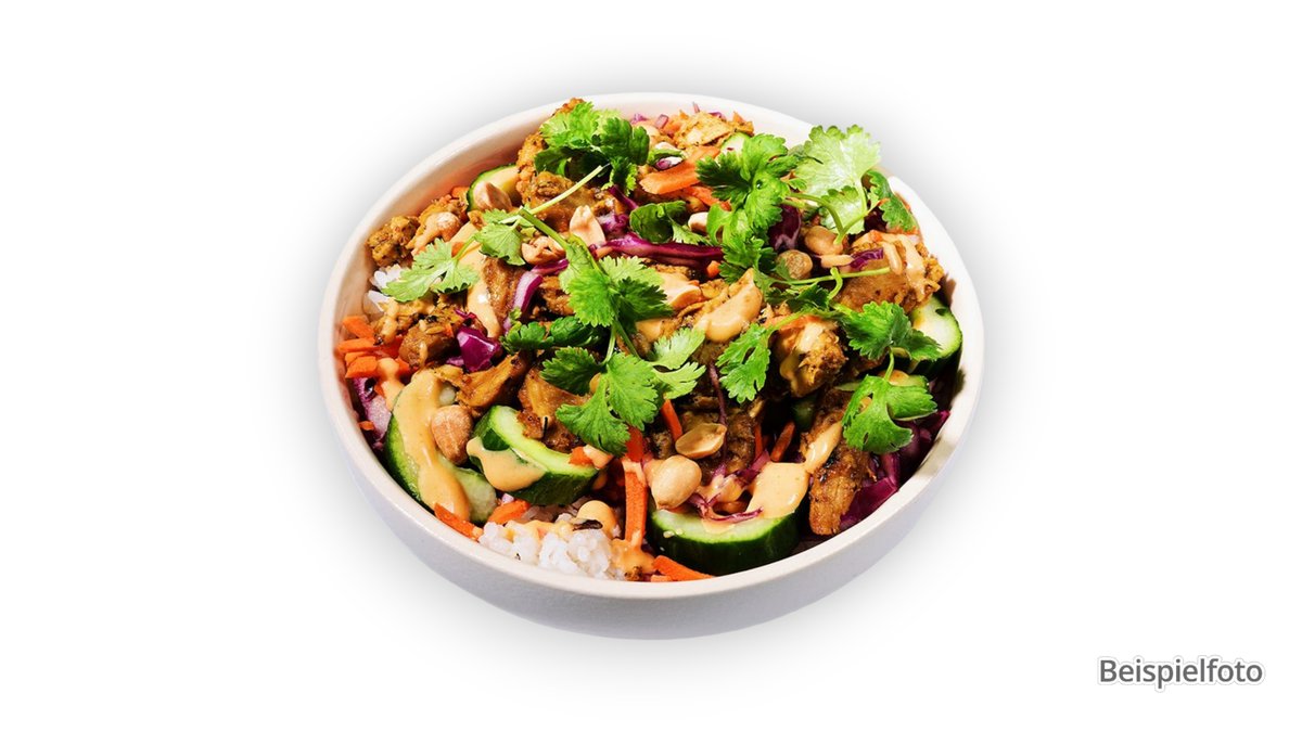 Crispy Chicken – scharf
mit knusprigem Hühnchen, Gemüse und rotem Curryreis