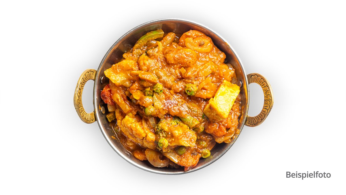 Vegetable Curry – mit gemischtem Gemüse, roter Currysoße und Reis