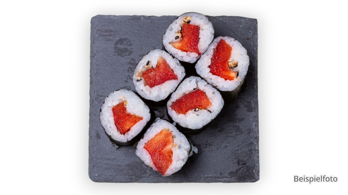 Paprika Maki – mit Paprika und Frischkäse