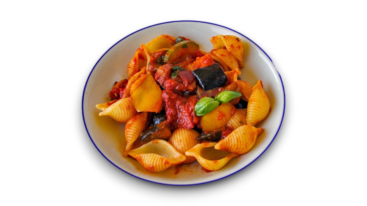 Conchiglie alla vodka – Με σάλτσα νάπολη, βότκα, κοτόπουλο, σχοινόπρασο και straccia...