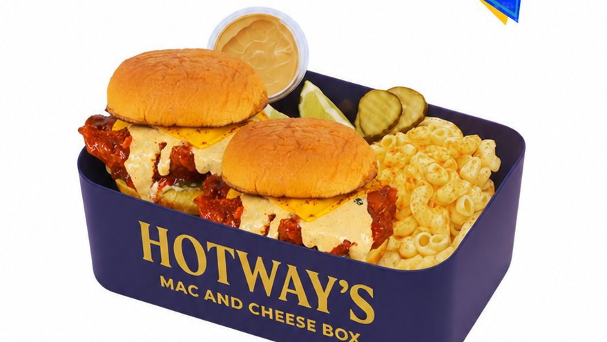 Hot Honey Mac & Cheese Menü – 2× Hot Honey Chicken Burger
Hausgemachte Mac & Cheese
Frisch...